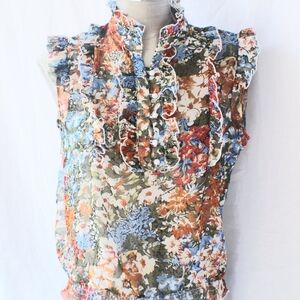 M and S sheer flower crop top. Size small/medium